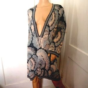 M Missoni Metallic Knit Sweater Dress